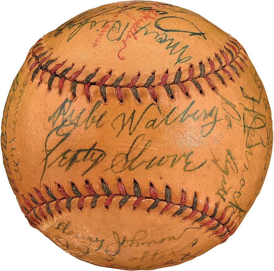 The Joe L Brown Signed Baseball Collection - 1934 Boston Red Sox Team Signed Baseball