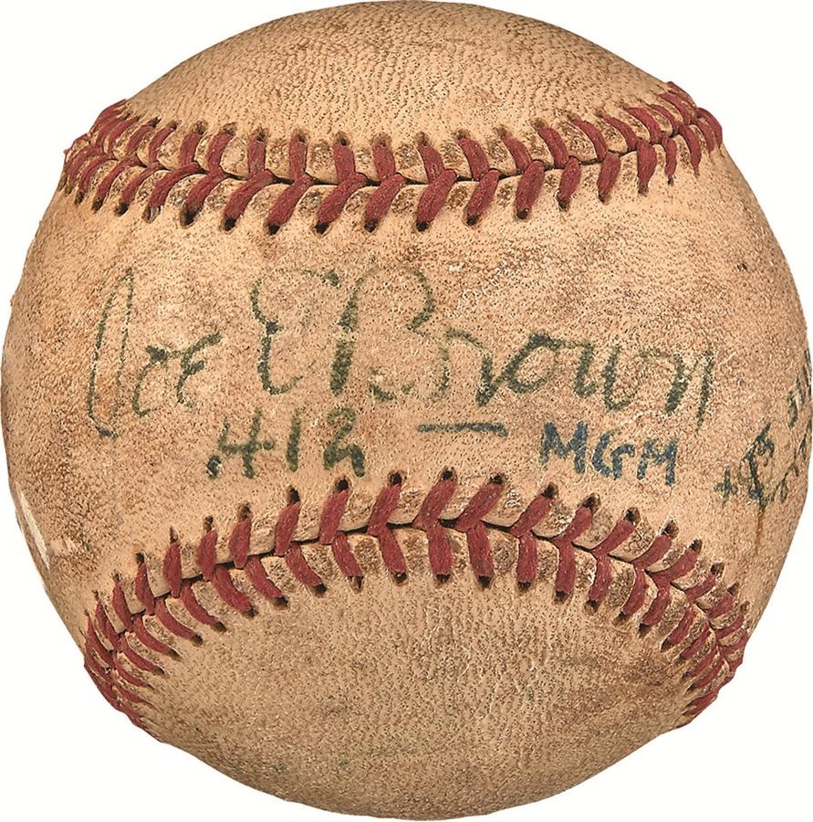The Joe L Brown Signed Baseball Collection - Joe E. Brown ".412 MGM" Signed Baseball