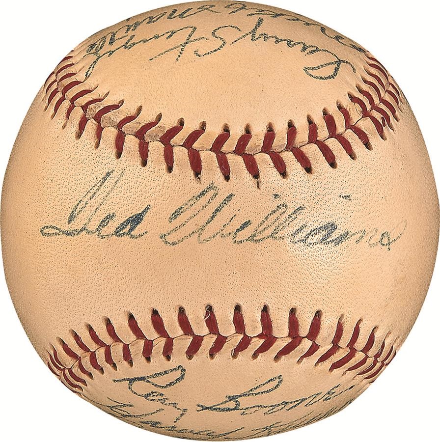 The Joe L Brown Signed Baseball Collection - Ted Williams, Mickey Mantle & Casey Stengel Signed Baseball