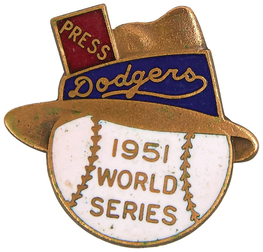 - 1951 World Series Brooklyn Dodgers Phantom Press Pin