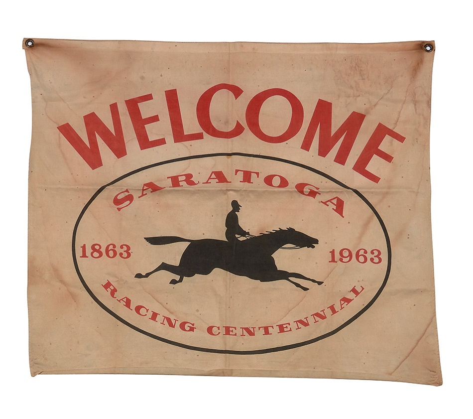 1863-1963 Saratoga Racing Centennial Banner