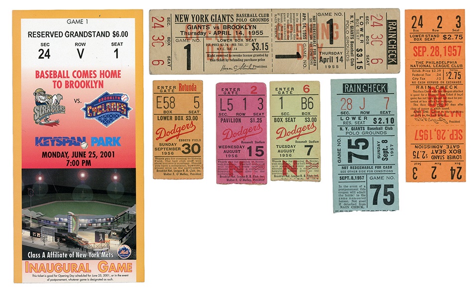 - Rare Brooklyn Dodgers Ticket Collection (7)