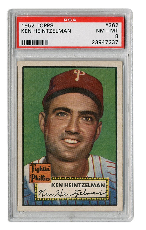 - 1952 #362 Ken Heintzelman High Number PSA 8 NM-MT