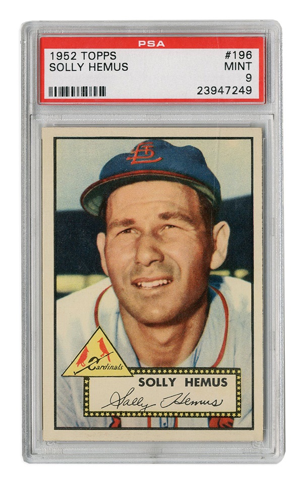 - 1952 Topps Solly Hemus #196 PSA 9 MINT