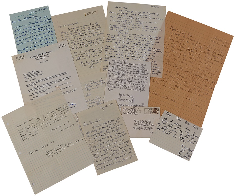 - Collection of Letters Written to Mrs. Babe Ruth (10)