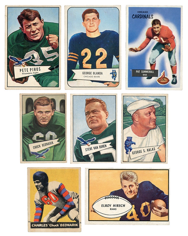 - 1949-1961 Football Card Collection Including Blanda, Bednarik, Halas, & More (175+)