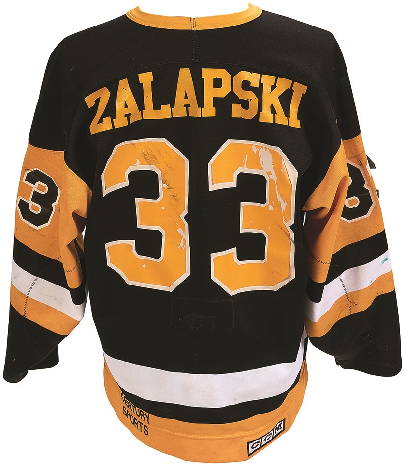 - 1988-89 Zarley Zalapski Pittsburgh Penguins Game Worn Jersey – Photo-Matched