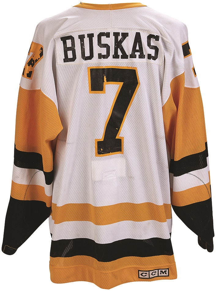 - 1987-88 Rod Buskas Pittsburgh Penguins Game Worn Jersey