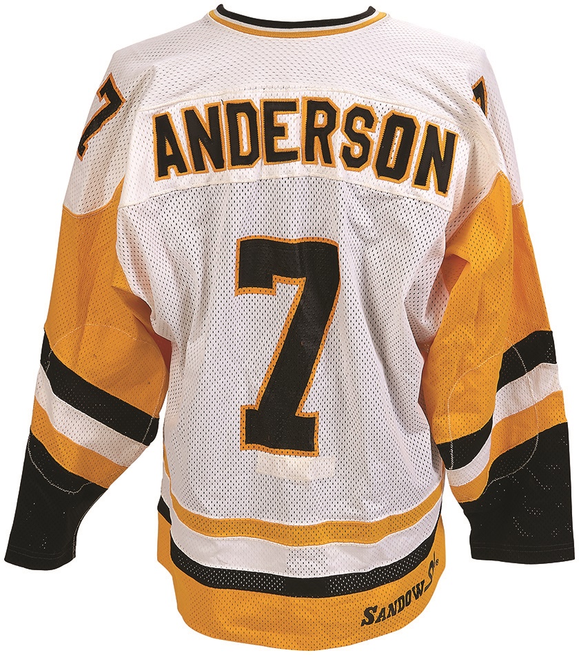 - 1981-82 Russ Anderson Pittsburgh Penguins Game Worn Jersey