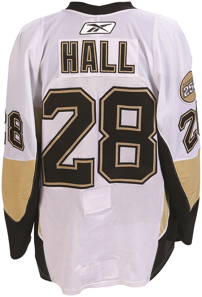- 2008 Adam Hall Pittsburgh Penguins Stanley Cup Finals Game Worn Jersey