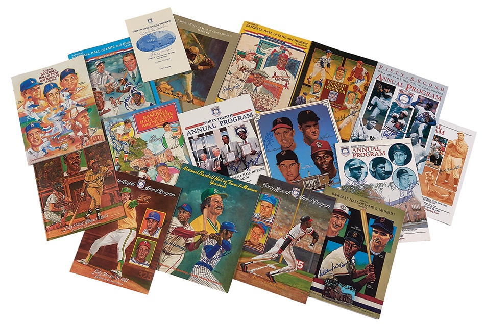 - Baseball Hall of Fame Signed Programs & Yearbooks (17)