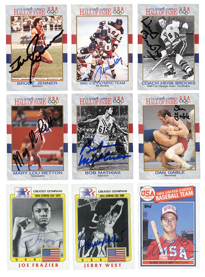 - Olympic Greats and Baseball Players Signed Cards (114)