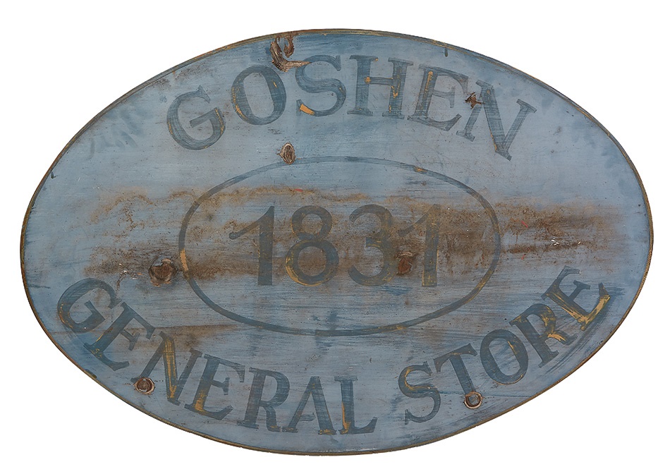 1831 Goshen New York General Store Large Sign - Oldest Horse Racing Track in North America