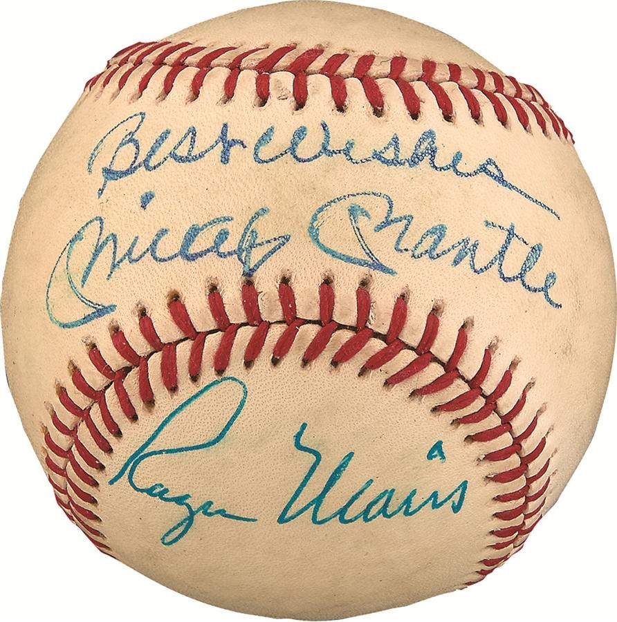 Mantle and Maris - Mickey Mantle and Roger Maris Signed Baseball