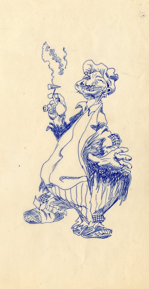 - Willard Mullin 1955 "Champs" Original Pen & Ink (ex Sal LaRocca)
