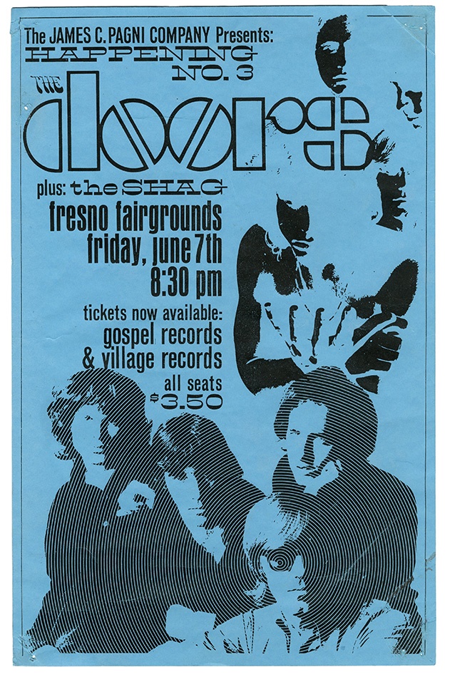 Rock 'N' Roll - 1968 The Doors Fresno Fairgrounds Poster