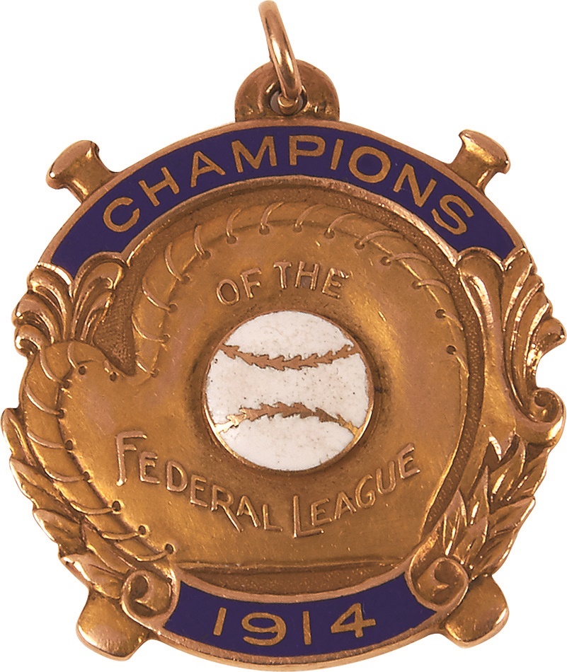 Sports Rings And Awards - Bill McKechnie 1914 Federal League Championship Pendant (ex-McKechnie Family)
