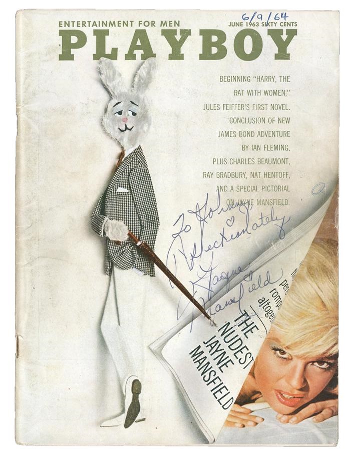 - Jane Mansfield Signed Playboy Magazine