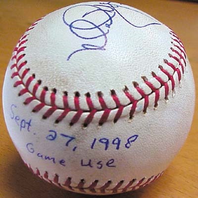Mark McGwire - 1998 Mark McGwire 70th Home Run Game Used Baseball