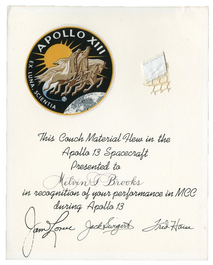 - Apollo 13 Space-Flown Material