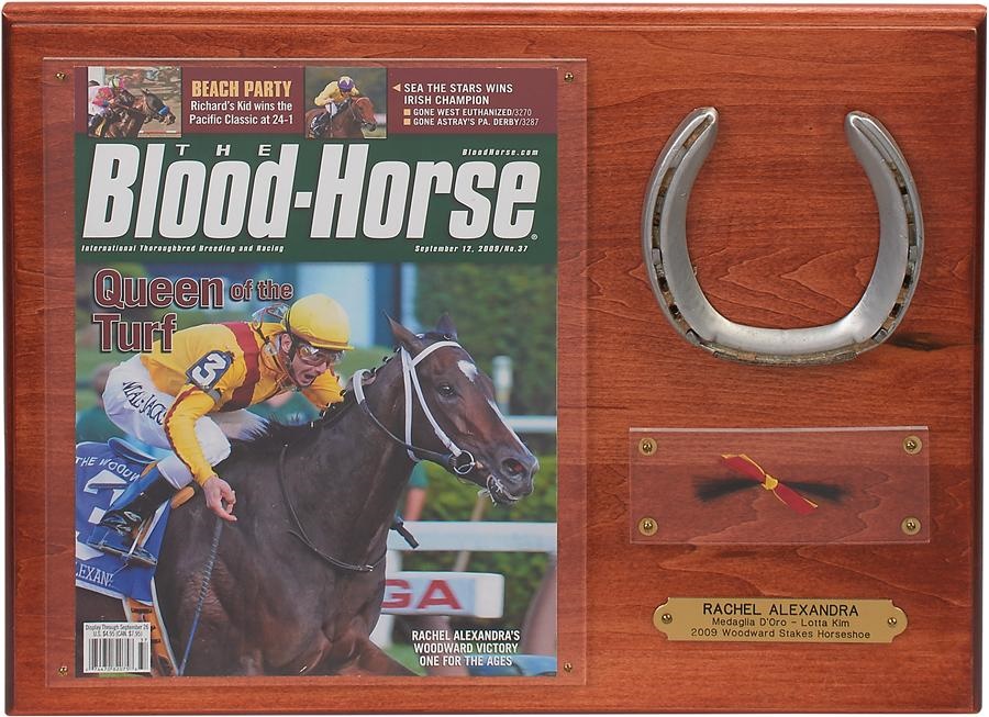 Rachel Alexandra Race Worn Woodward Stakes Horseshoe