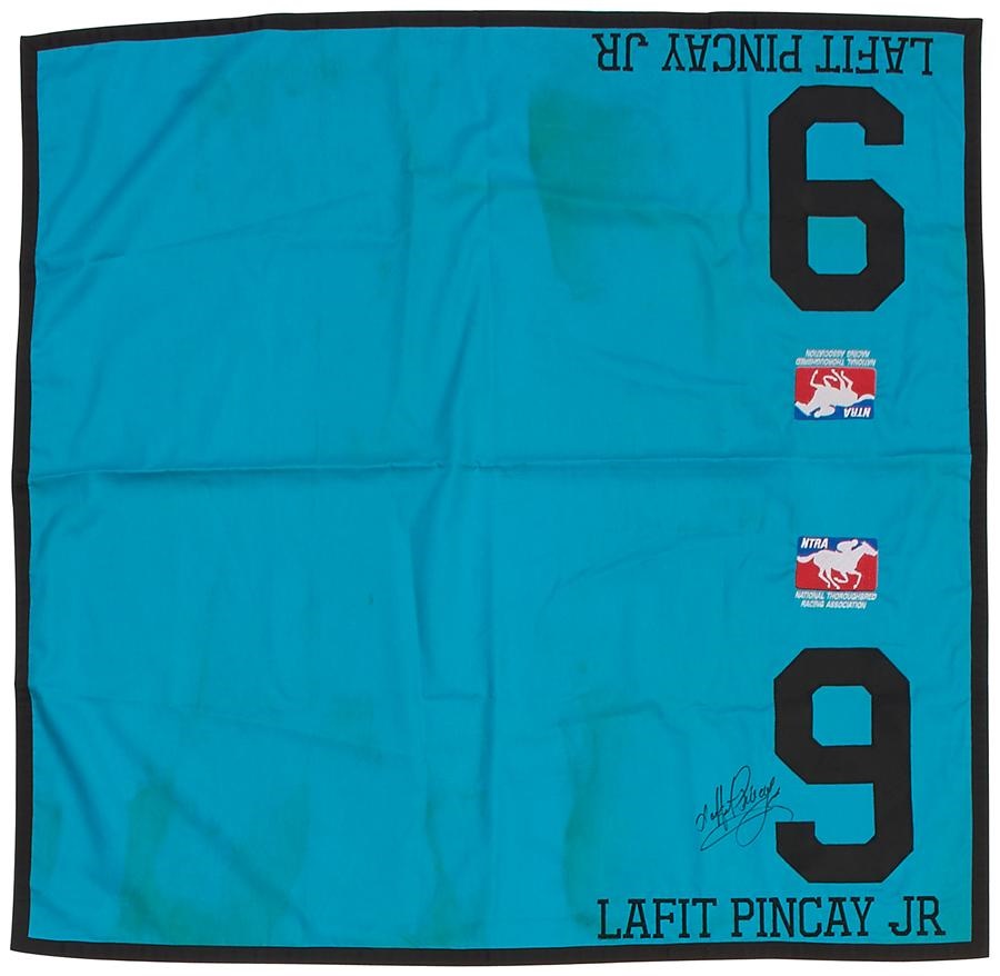 Laffit Pincay Jr. Race Worn All-Star Jockey Challenge Saddle Cloth