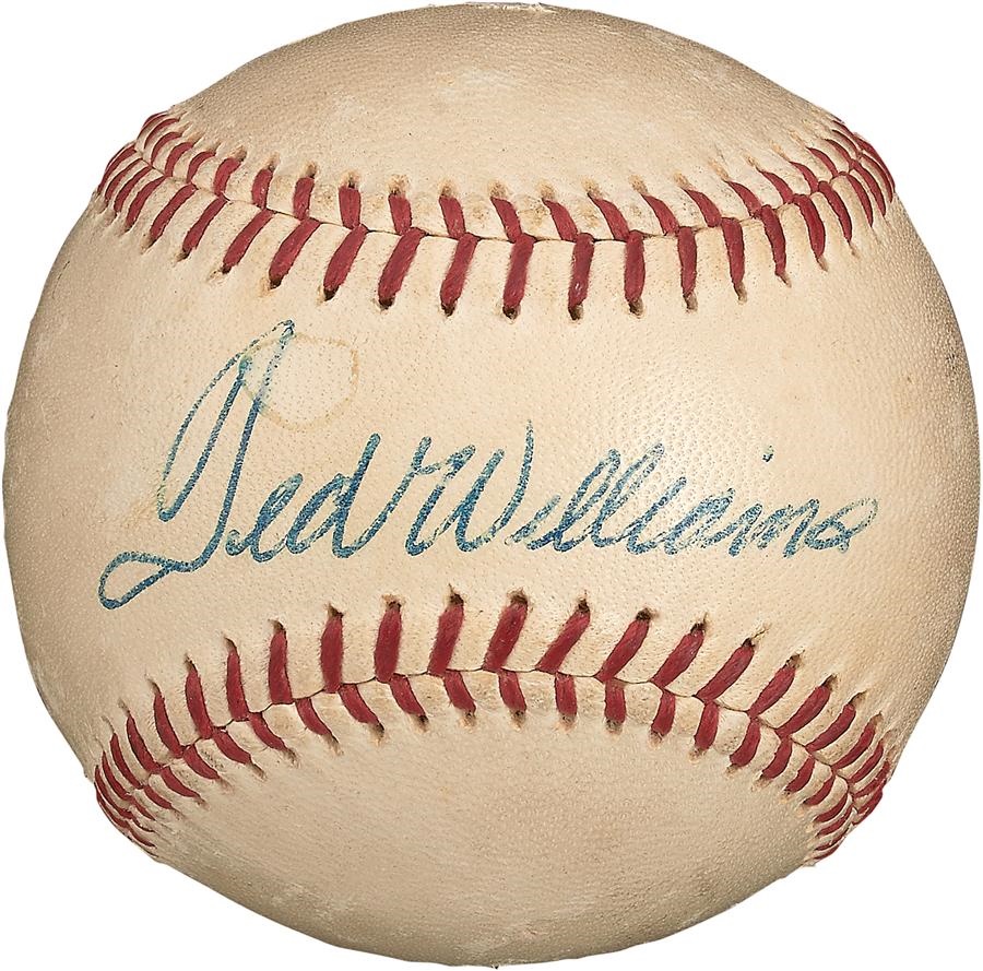 Boston Sports - 1950s Ted Williams Vintage Single Signed Baseball