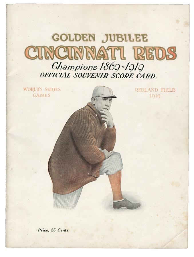 Pete Rose & Cincinnati Reds - 1919 World Series Program with Rare Mailing Envelope