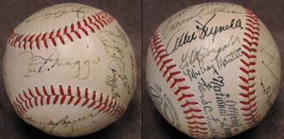 NY Yankees, Giants & Mets - 1951 New York Yankees Team Signed Baseball