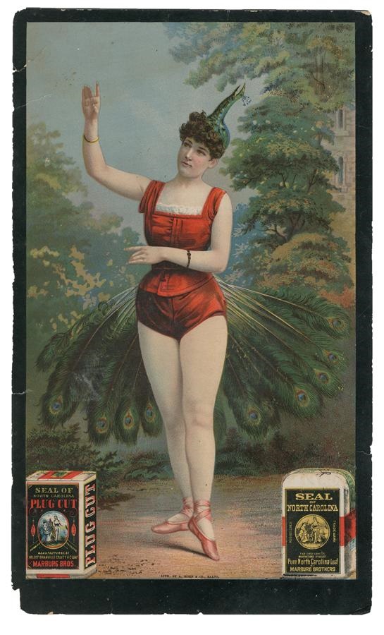 - GIGANTIC 1880s Queen Plug Tobacco Vaudeville Cabinet Card