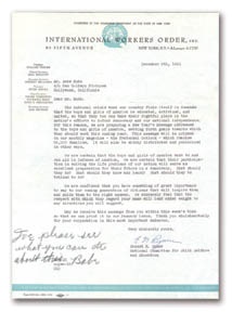 Babe Ruth - Babe Ruth Signed Communist Party "Pearl Harbor" Letter
