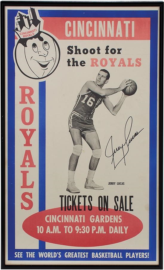 - 1960s Jerry Lucas Cincinnati Royals Advertising Sign