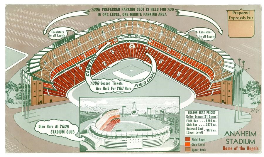 Circa 1964 Anaheim "Big A" Cardboard Stadium Sign