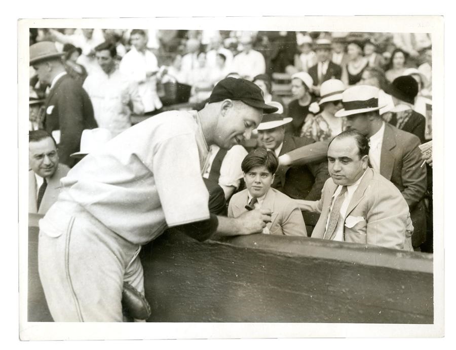 - "Autograph That Ball Or Else" 1931 Al Capone & Gabby Harnett Wire Photo (Type I) - Nicest Known Specimen