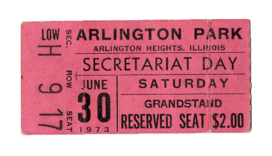 1973 Arlington Park Triple Crown Winner Secretariat Ticket
