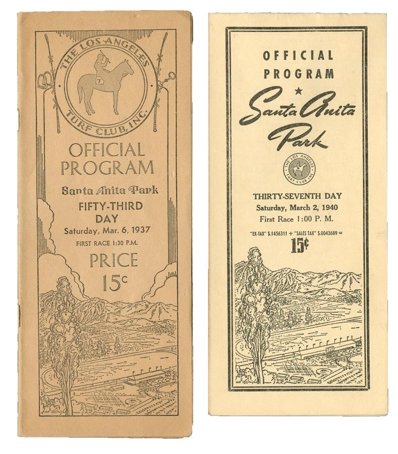 Seabiscuit Santa Anita Pocket Programs (2)