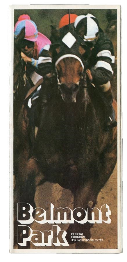 - Mint Belmont Park Program from June 21, 1975 Featuring Ruffian