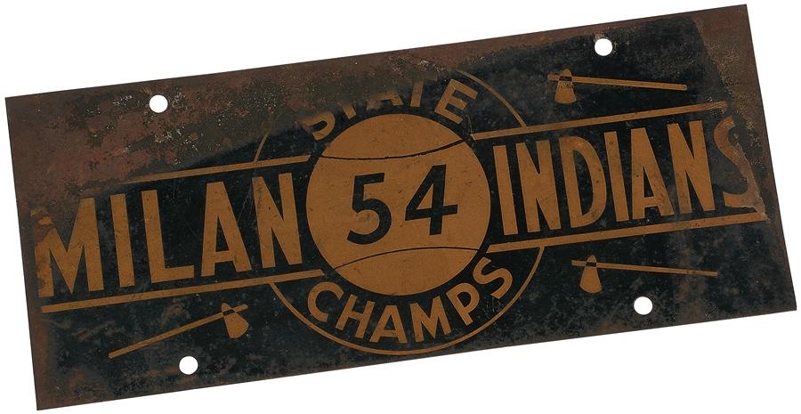 - 1954 Milan Indians Basketball State Champions License Plate