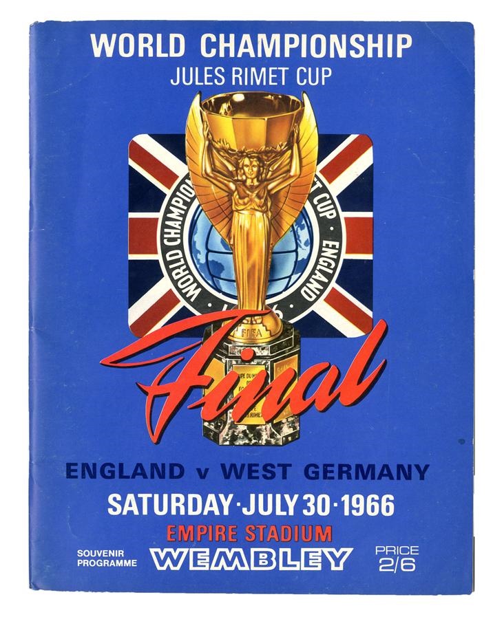 - High Grade England Wins 1966 World Cup Program From Final Game