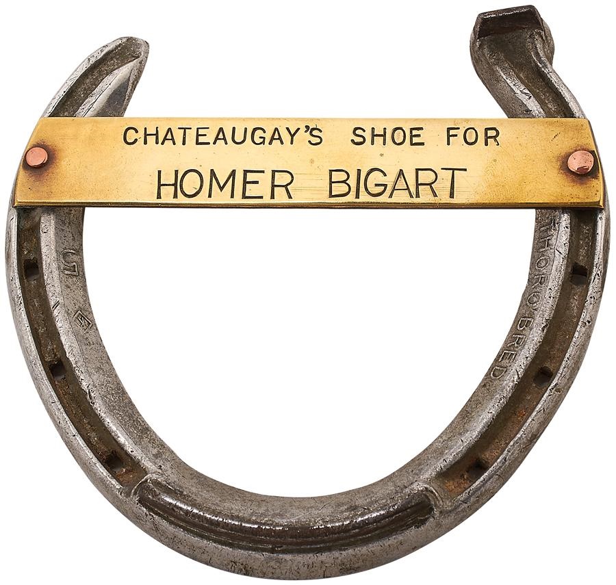 1963 Chateaugay Horseshoe Presented to Pulitzer Prize Winner Homer Bigart