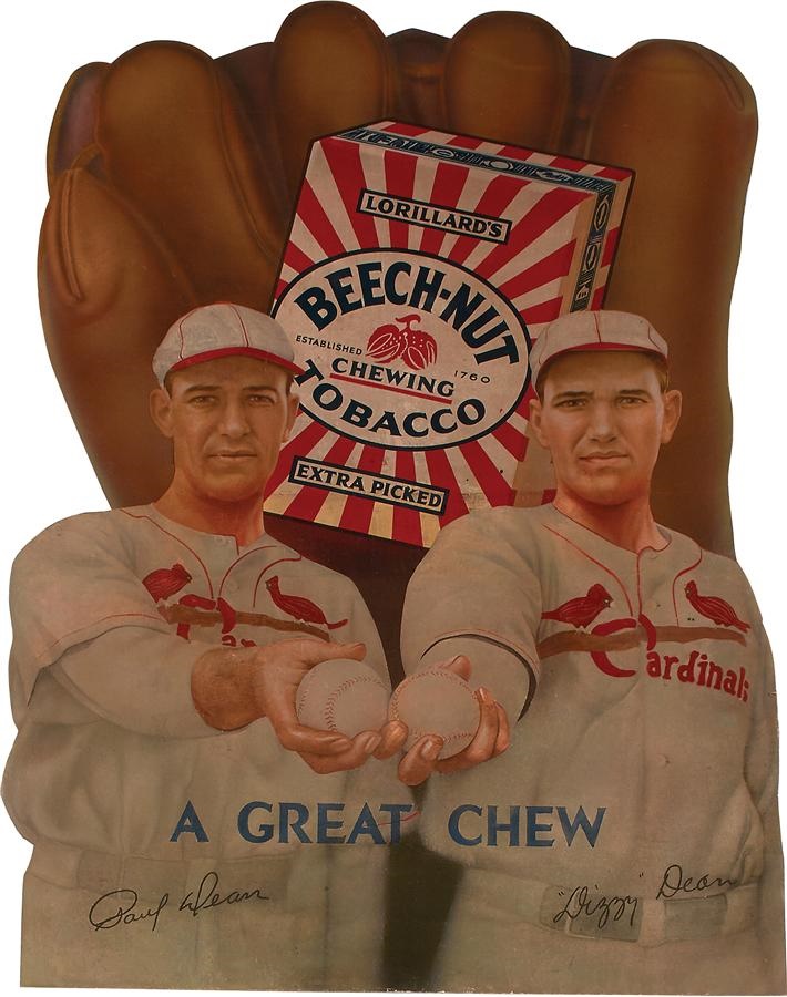 St. Louis Cardinals - 1934 Dizzy and Daffy Dean Beech-Nut Advertising Display