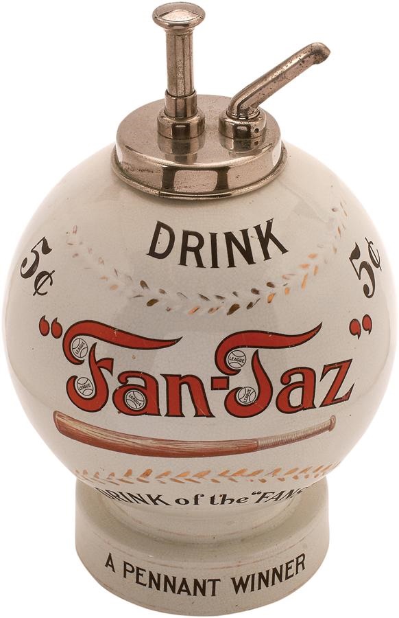 - Amazing 1910s Fan-Taz Baseball Syrup Dispenser