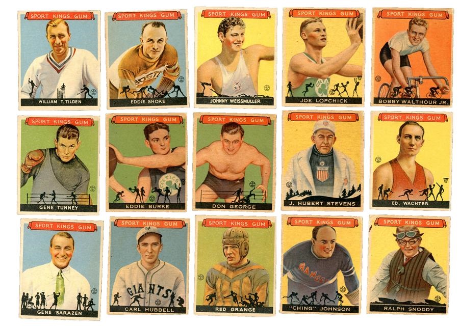 - 1933 Goudey Sport Kings Collection of 15