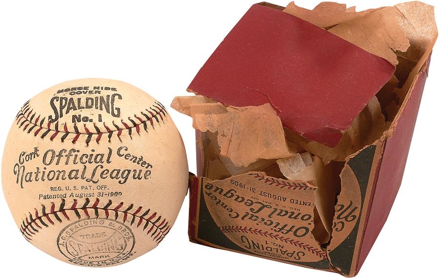 - 1920s Spalding National League Baseball in Box