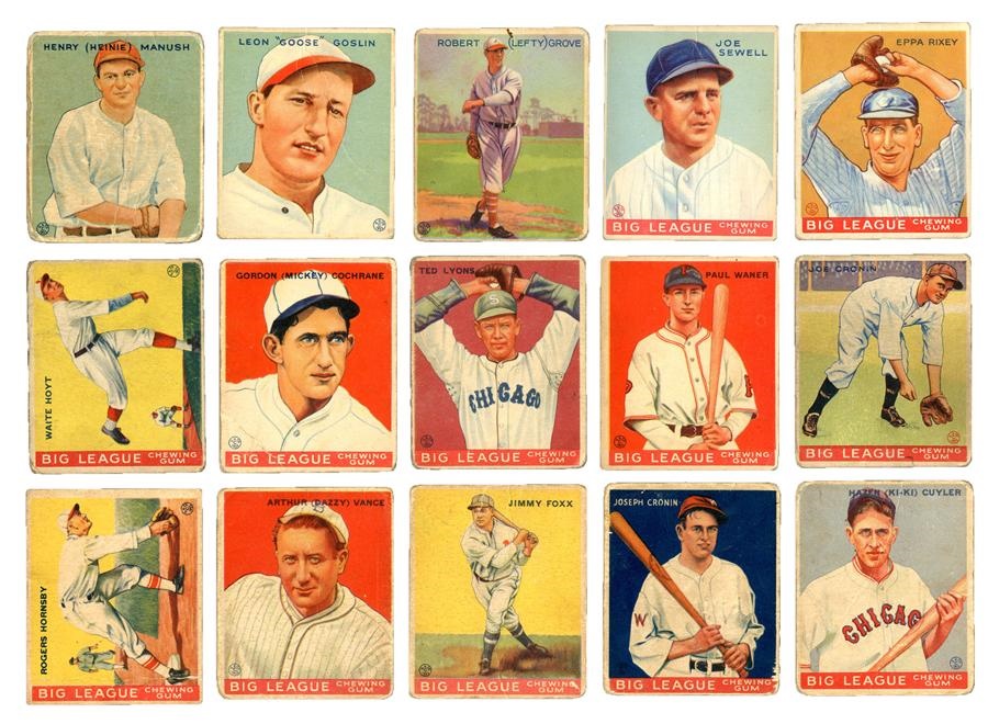 - 1933 Goudey Baseball Hall of Famers (30)