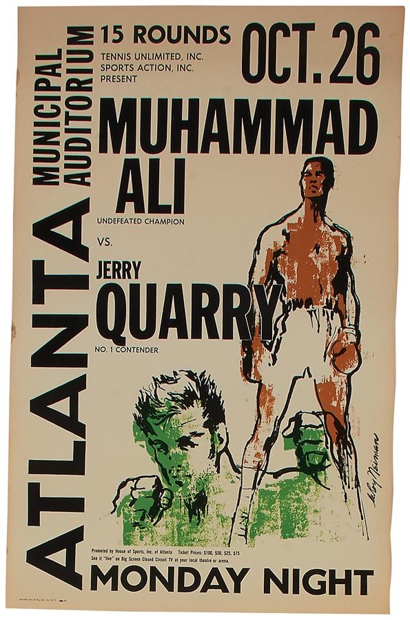 - 1970 Muhammad Ali vs. Jerry Quarry On-Site Boxing Poster