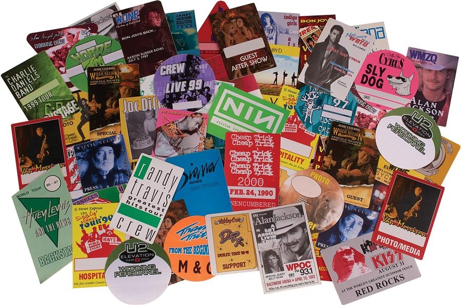 Rock 'N' Roll - Huge Rock Concert Backstage Pass Collection from Original Manufacturer Otto (275+)
