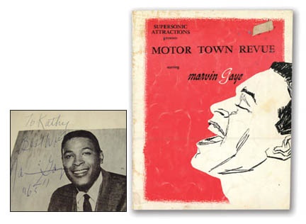 Clothing - 1965 Motown Review Program Signed by Marvin Gaye (9 x 12")