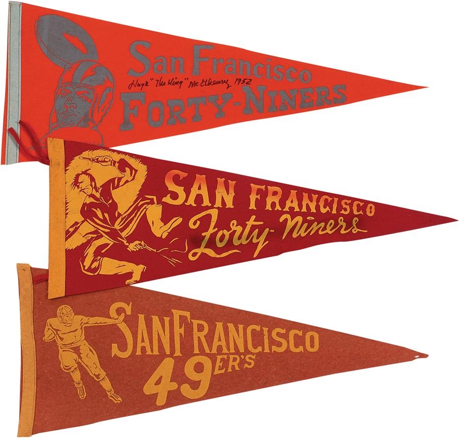 - 1950s San Francisco 49ers Pennants (3)
