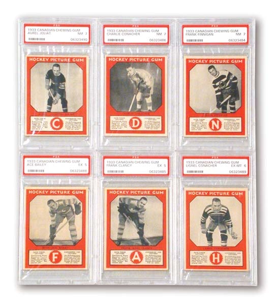 Sports Cards - 1933/34 Canadian Chewing Gum PSA Lot (18)